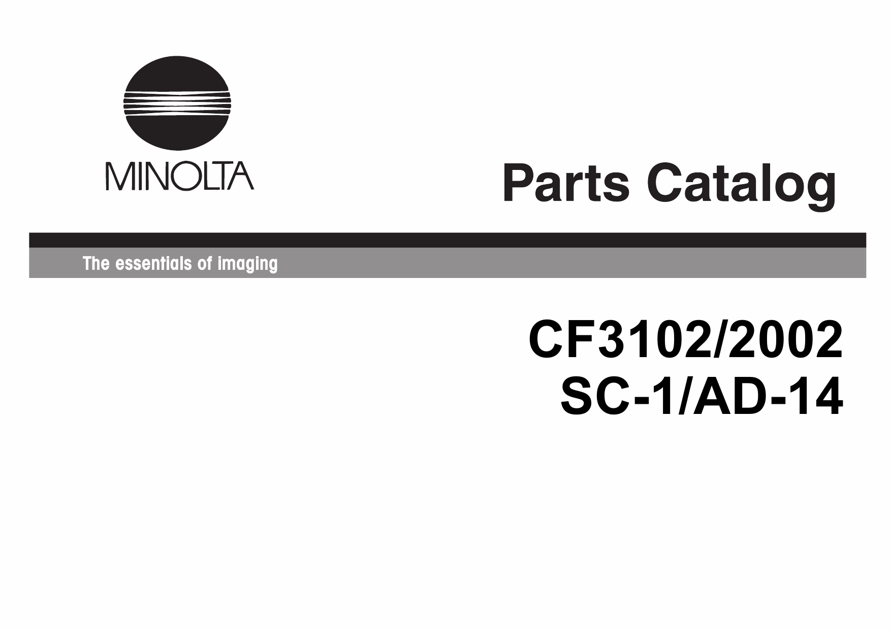 Konica-Minolta Options CF3102 CF2002 SC-1 AD-14 Parts Manual-1